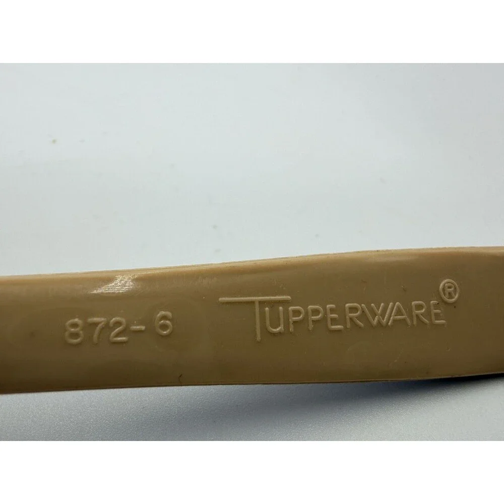 Vintage Tupperware 872-6 Set of 3 Tan Plastic Serving Ladles Spoons 5.5